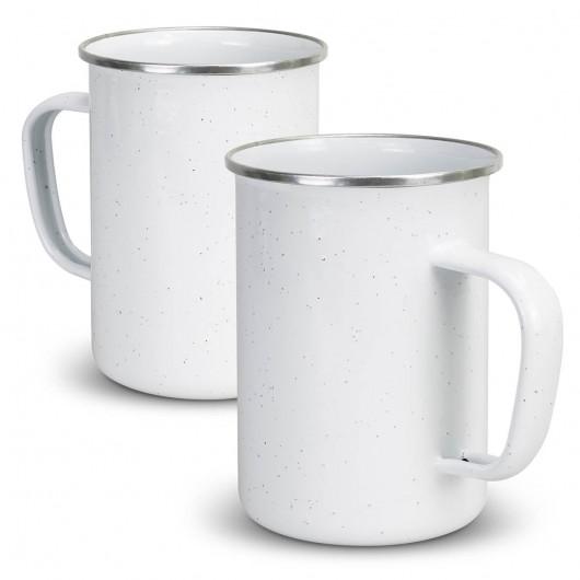 Large Enamel Mugs White